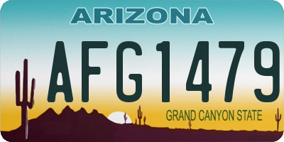 AZ license plate AFG1479
