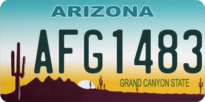 AZ license plate AFG1483