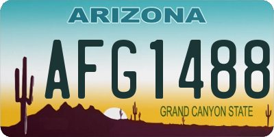 AZ license plate AFG1488