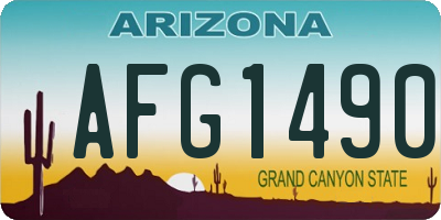 AZ license plate AFG1490