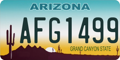 AZ license plate AFG1499
