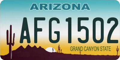 AZ license plate AFG1502