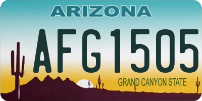 AZ license plate AFG1505