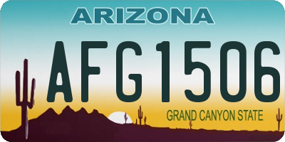 AZ license plate AFG1506
