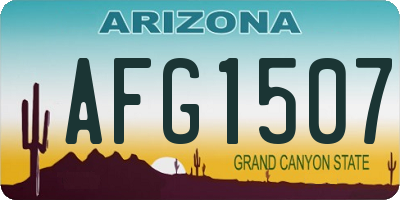 AZ license plate AFG1507
