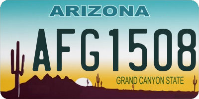 AZ license plate AFG1508