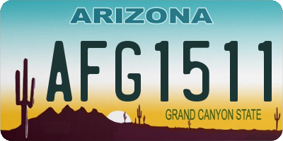 AZ license plate AFG1511