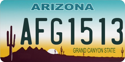 AZ license plate AFG1513