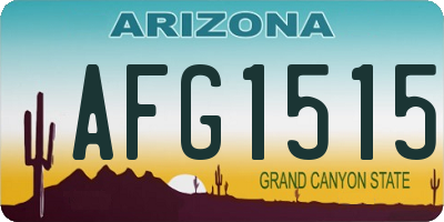 AZ license plate AFG1515