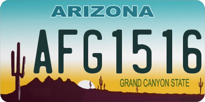 AZ license plate AFG1516