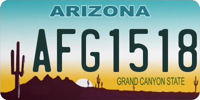 AZ license plate AFG1518