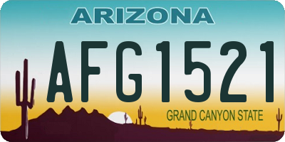 AZ license plate AFG1521