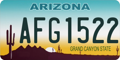 AZ license plate AFG1522