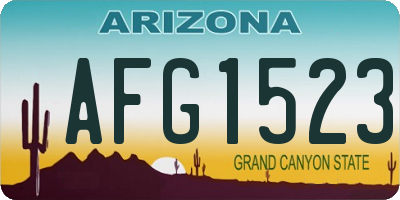 AZ license plate AFG1523