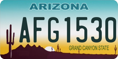 AZ license plate AFG1530