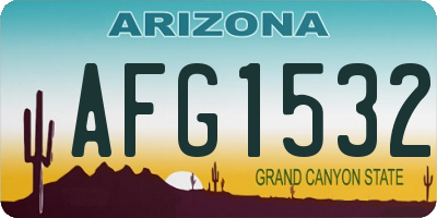 AZ license plate AFG1532