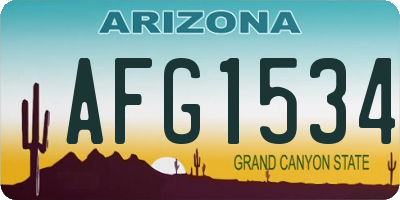 AZ license plate AFG1534