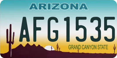 AZ license plate AFG1535
