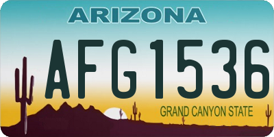 AZ license plate AFG1536