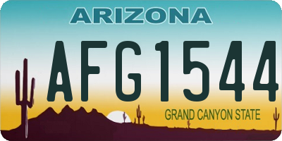 AZ license plate AFG1544