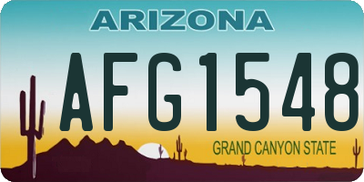 AZ license plate AFG1548