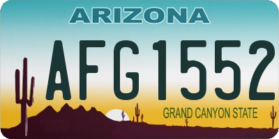 AZ license plate AFG1552