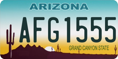 AZ license plate AFG1555