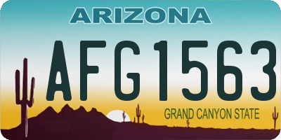 AZ license plate AFG1563