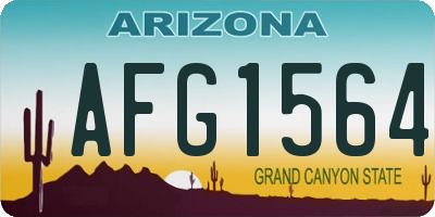 AZ license plate AFG1564