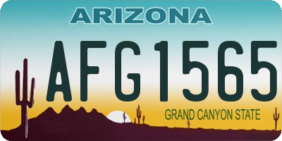 AZ license plate AFG1565