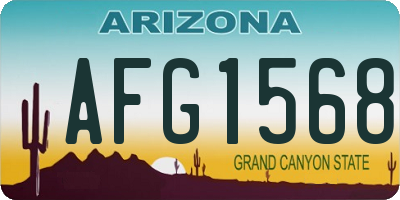 AZ license plate AFG1568