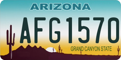 AZ license plate AFG1570