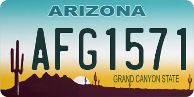AZ license plate AFG1571