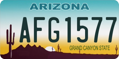 AZ license plate AFG1577