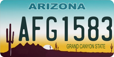 AZ license plate AFG1583
