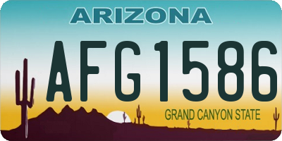 AZ license plate AFG1586