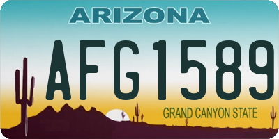 AZ license plate AFG1589