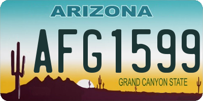 AZ license plate AFG1599