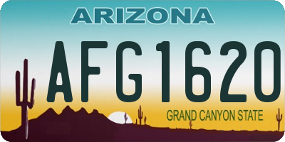AZ license plate AFG1620