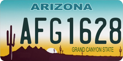 AZ license plate AFG1628