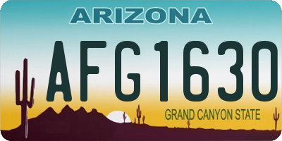 AZ license plate AFG1630