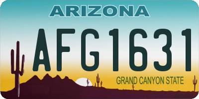 AZ license plate AFG1631
