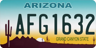 AZ license plate AFG1632