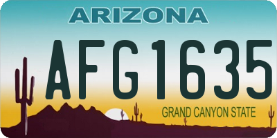 AZ license plate AFG1635
