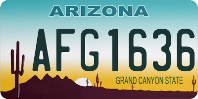 AZ license plate AFG1636