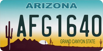 AZ license plate AFG1640