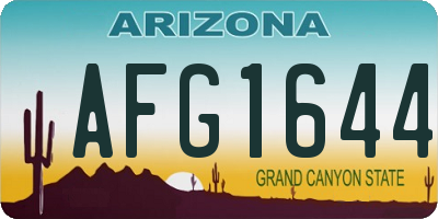 AZ license plate AFG1644