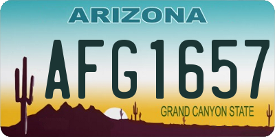 AZ license plate AFG1657