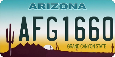 AZ license plate AFG1660