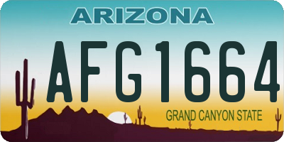 AZ license plate AFG1664